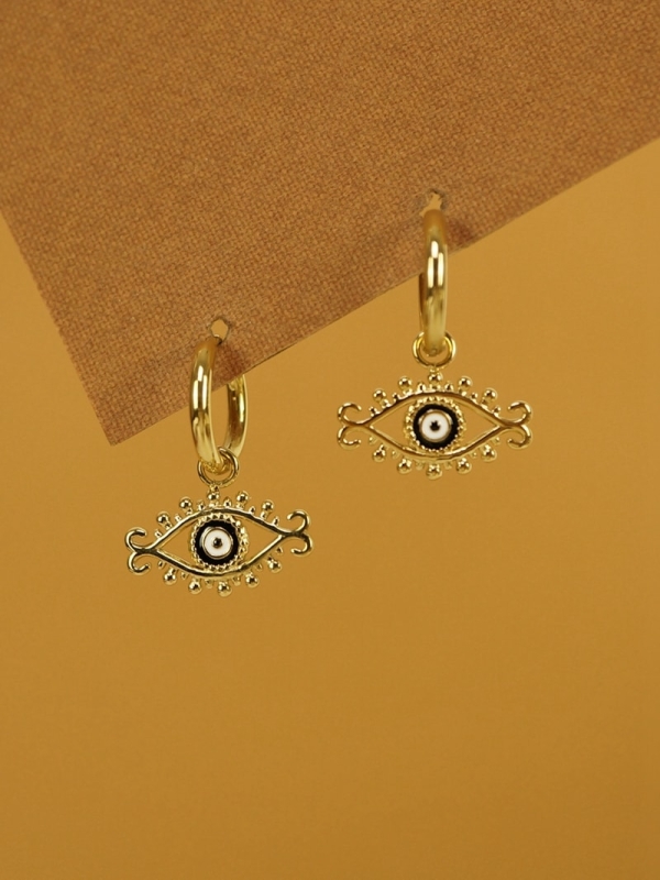 Pendientes de acero inoxidable ojo horus