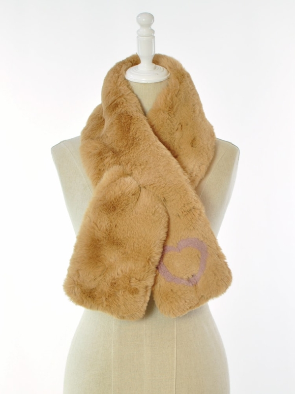 Bufanda cuello de pelo sintéico extra suave CAMEL