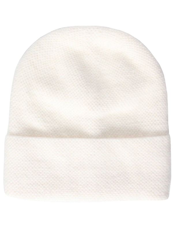 Gorro caído de lana blanco