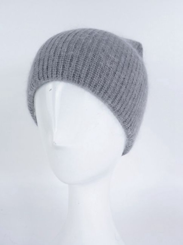 Gorro de lana gris