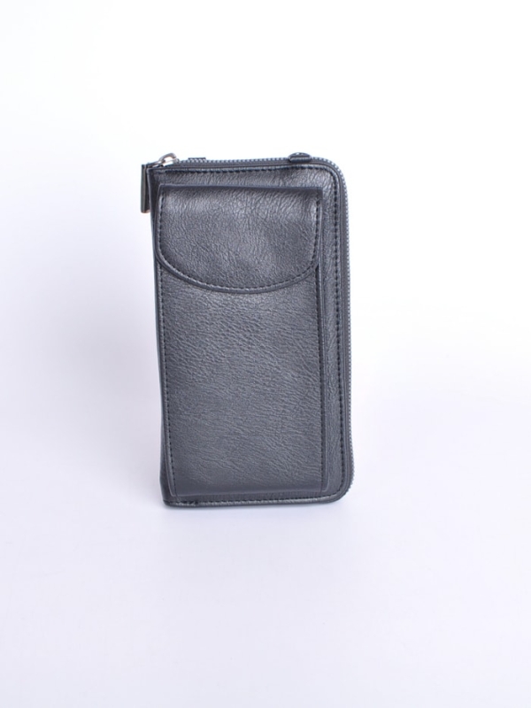 bandolera billetera porta móvil negro