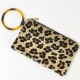 Cartera de mano piel potro con Aro Carey LEOPARDO