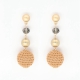 Pendientes largos crochet BEIGE