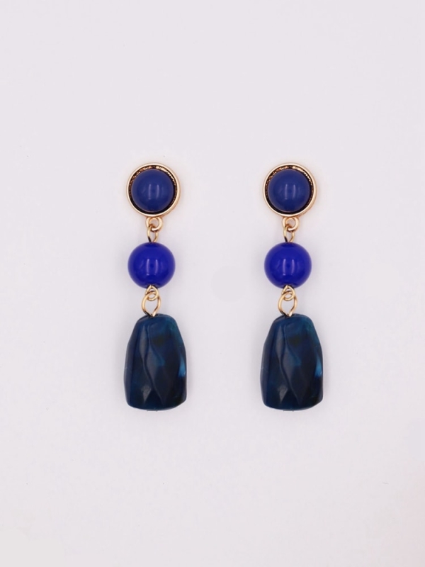 Pendientes largos de resina AZUL