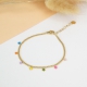 Pulsera acero inoxidable con treboles MULTICOLOR