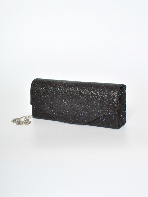 Cartera de fiesta brillo NEGRO