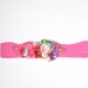 Cinturón elástico de flores para eventos Multicolor