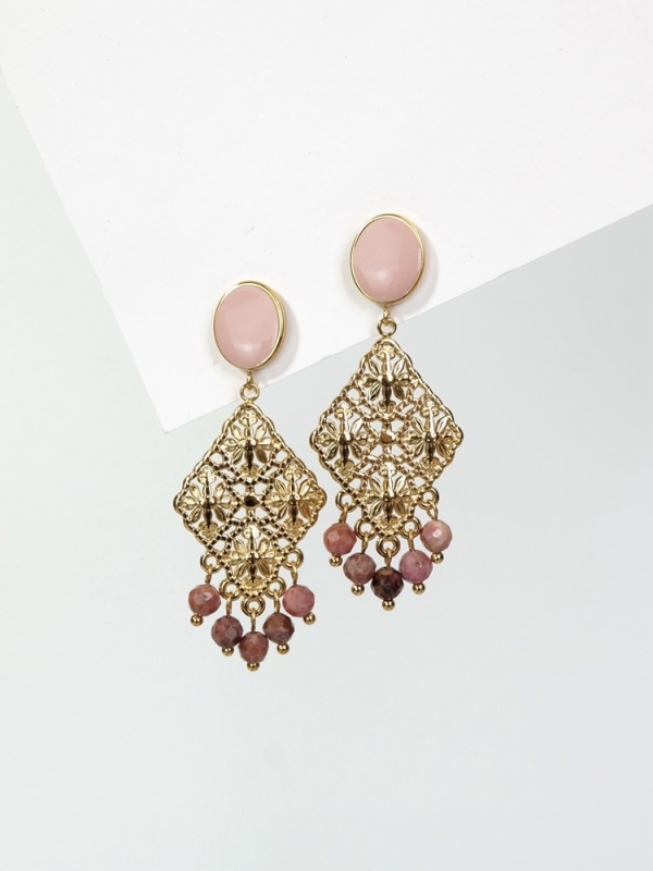 Pendientes acero inoxidable Vintage Boho ROSA