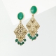 Pendientes acero inoxidable Vintage Boho VERDE