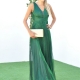 Vestido brillos plisados Emilia VERDE