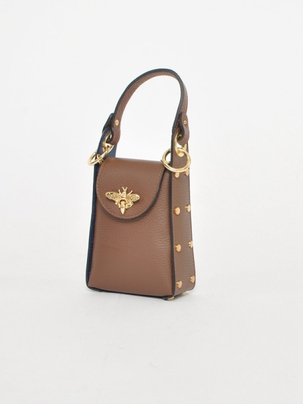 Bolso abeja de piel MARRON