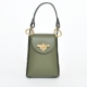 Bolso abeja de piel VERDE MILITAR