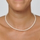 Collar acero inoxidable de perlas naturales
