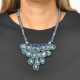 Collar corto de cuentas de cristal AZUL