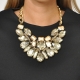 Collar corto giant cristales strass Champán