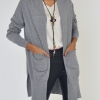 Cárdigan largo cashmere GRIS DETALLE