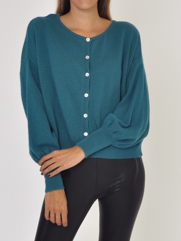 Jersey rebeca cashmere VERDE PETROLEO