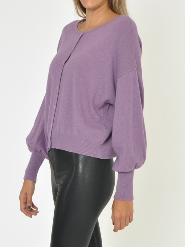 Jersey rebeca cashmere malva perfil