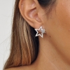 Pendientes acero inoxidable estrella PLATEADO