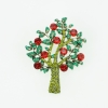 Broche árbol de la vida rojo