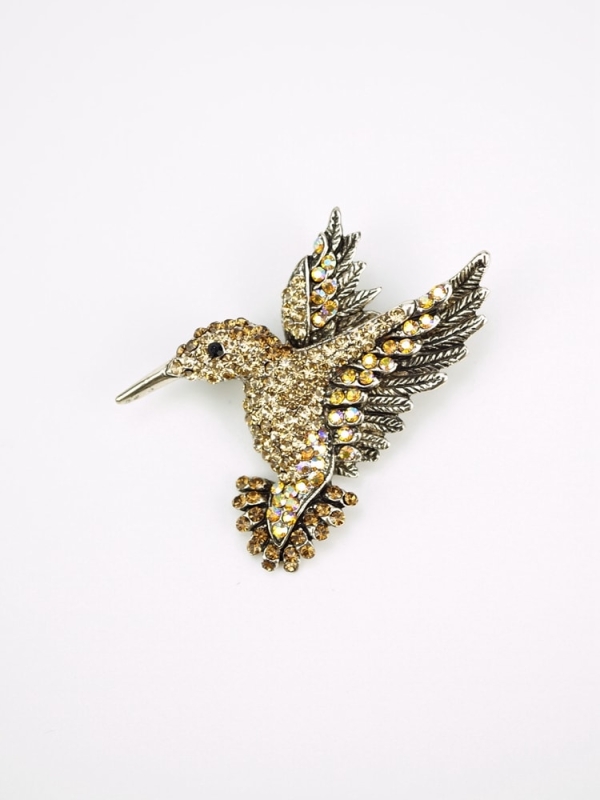 Broche pájaro colibrí