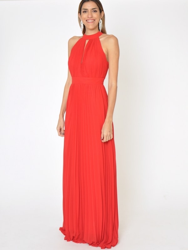 Vestido Fiesta Largo Cuello Halter Carlota MEUA BOUTIQUE Vestido Fiesta Largo Cuello Halter Carlota MEUA BOUTIQUE
