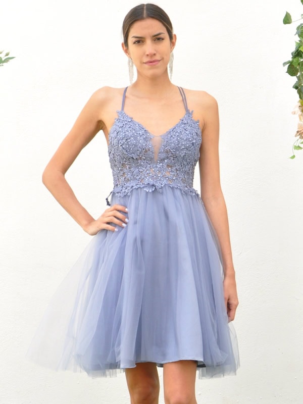 Vestido fiesta corto de tul Jessie (7)