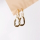 Pendientes acero inoxidable doble aro Drop DORADO