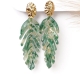 Pendientes acero inoxidable hoja Drop DORADO