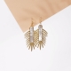 Pendientes acero inoxidable pluma DORADO
