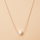Collar acero inoxidable con una perla DORADO