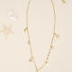 Collar acero inoxidable multicharms estrella y luna