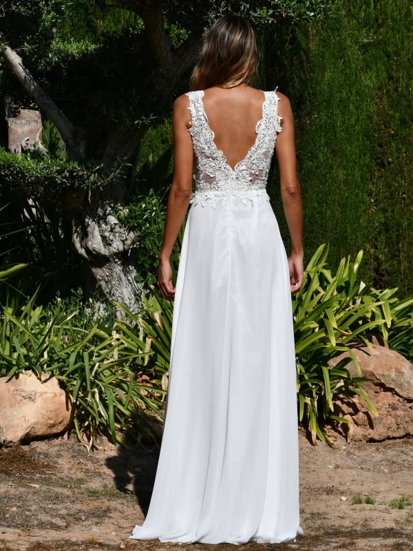 Vestido de novia ALIDA BLANCO ESPALDA