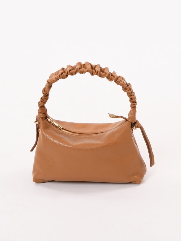 Bolso de hombro piel camel