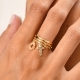 Anillo acero inoxidable cruz multi charms