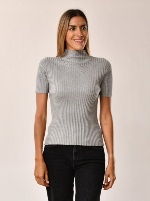 Jersey para mujer manga corta GRIS