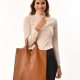 Bolso piel shopper CUERO