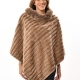 Poncho pelo sintético TAUPE