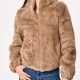 Chaqueta efecto pelo camel