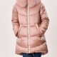 Parka acolchada ribete pelo sintético extrasuave ROSA