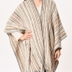 Poncho con flecos BEIGE