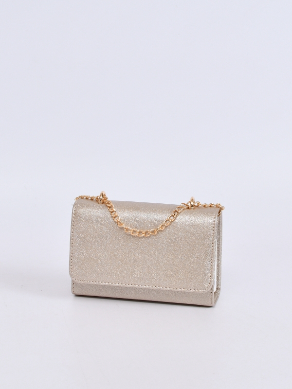 Bolso de mano de fiesta con cadena DORADO