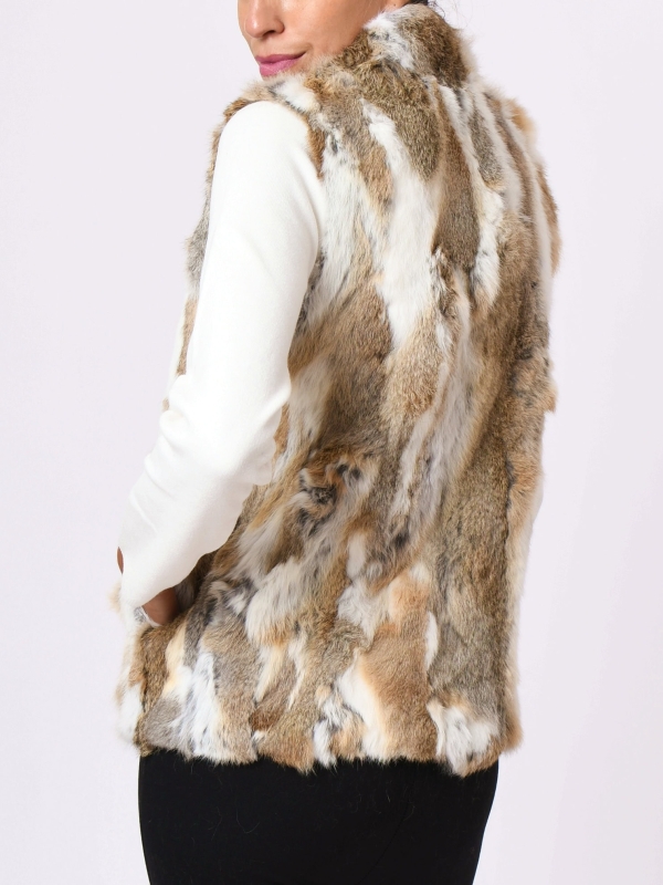 Chaleco-pelo-de-conejo-natural-amarillo-jaspeado-perfil
