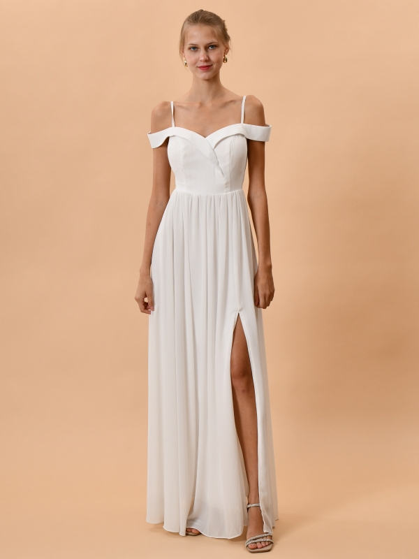 Vestido de novia con hombros descubiertos - Imagen 3