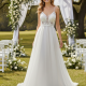 Vestido de novia con hombros descubiertos blanco
