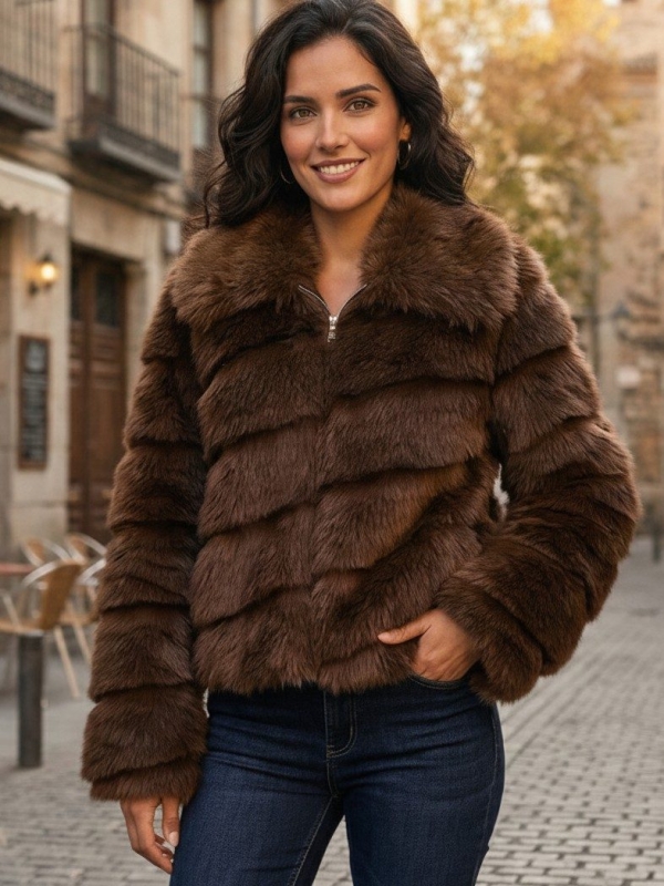 Chaqueta pelo sintético