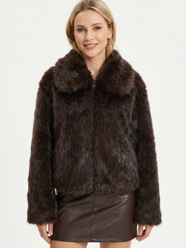 Abrigo de piel sintético