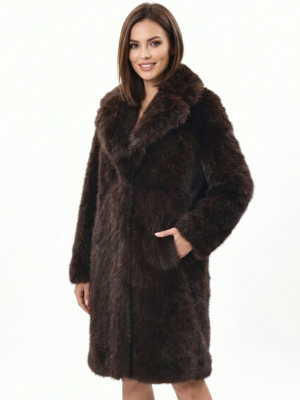 Abrigo pelo sintético visón