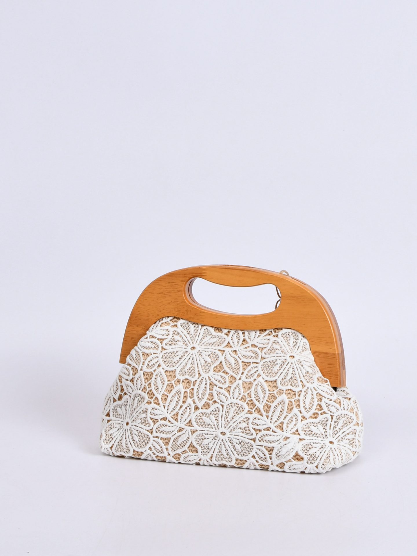 Bolso de mano elegante bordado BLANCO
