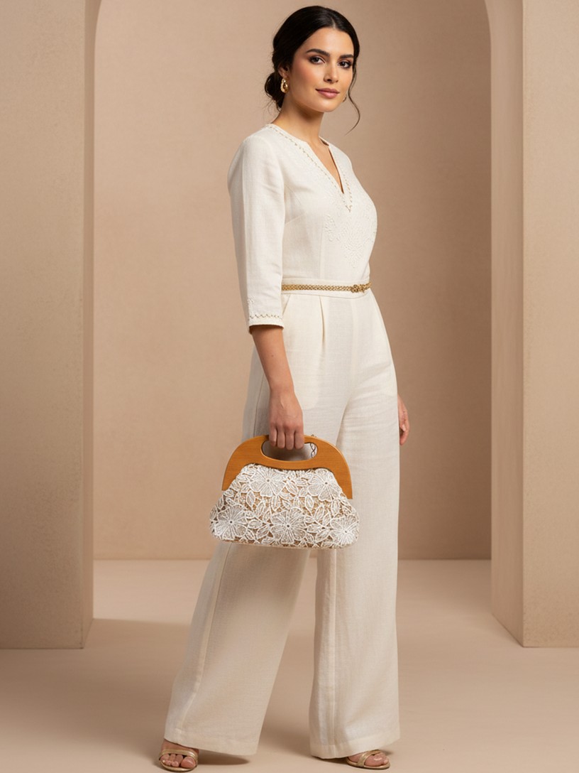 Bolso de mano elegante bordado